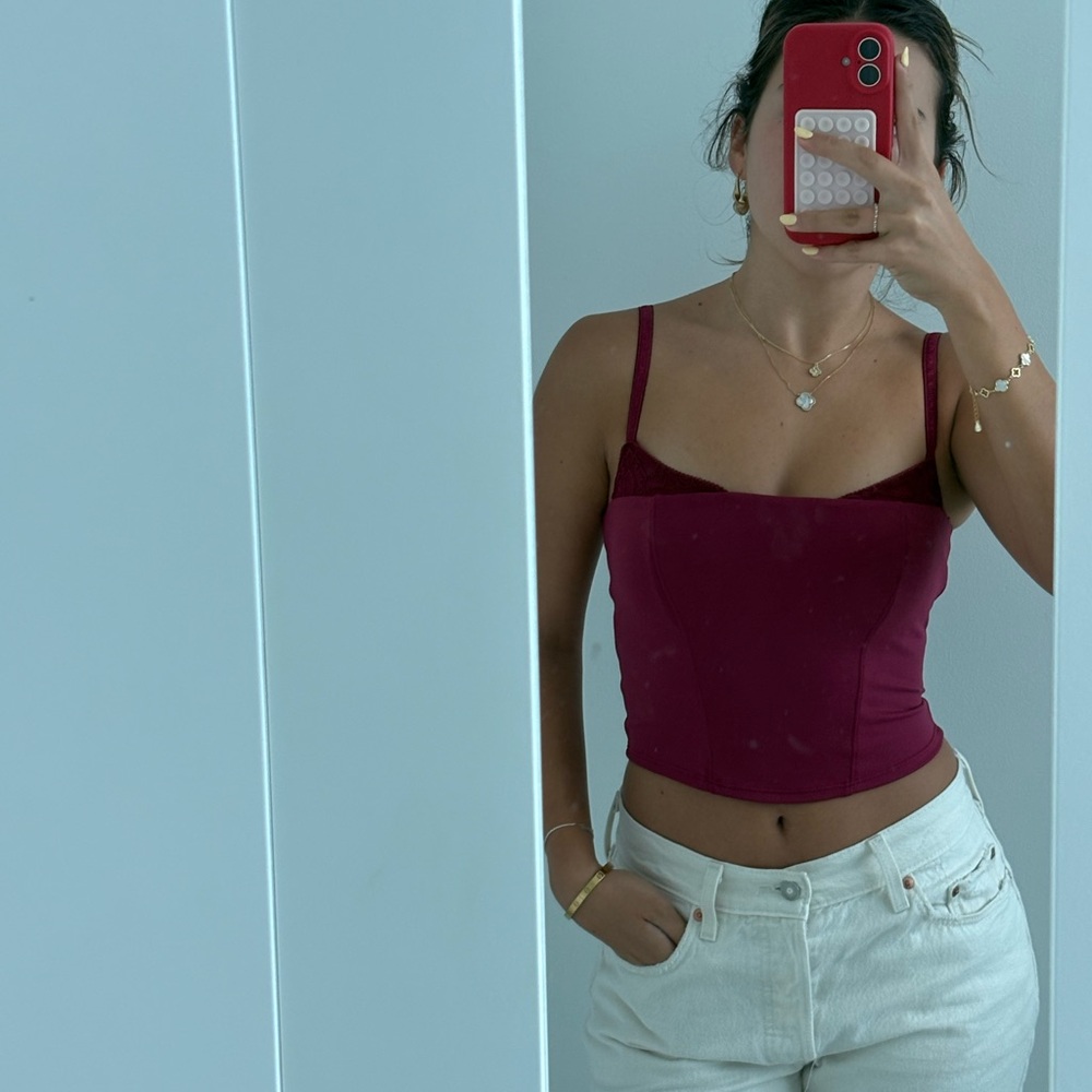 Garage Sleeveless Fitted Crop Tank Top